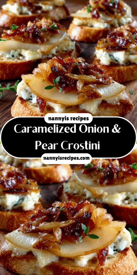 Caramelized Onion & Pear Crostini: A Must-Try Delight! 7 5 7