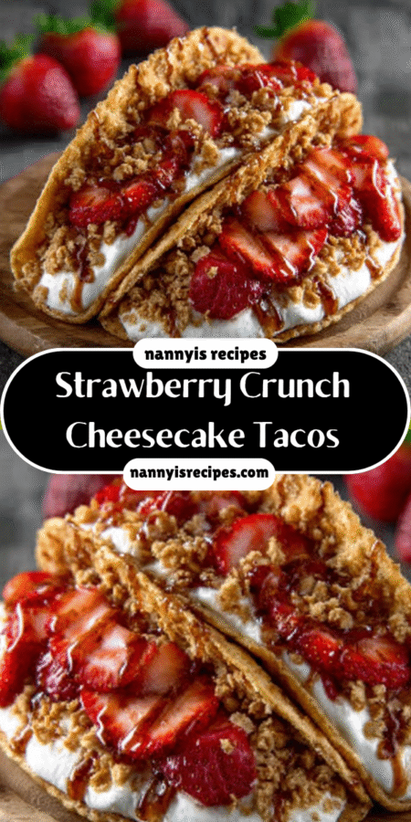 Strawberry Crunch Cheesecake Tacos