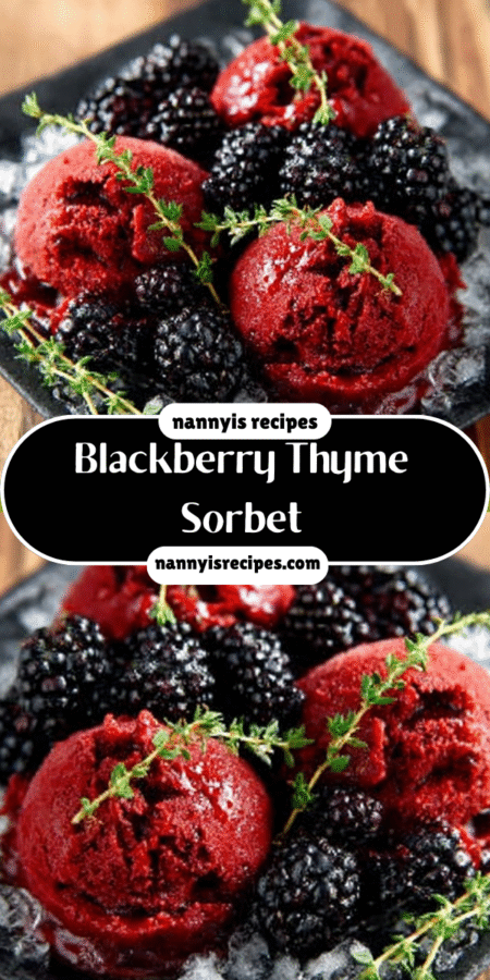 Blackberry Thyme Sorbet: Refreshing Treat for All! 7 8 7