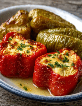 Arnoia Peppers Stuffed with Spanish Omelette and Tomato