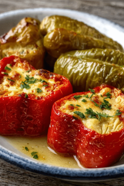 Arnoia Peppers Stuffed with Spanish Omelette and Tomato