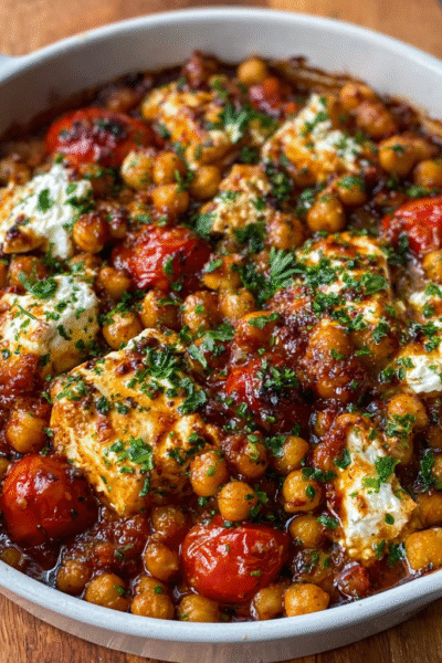 Baked Feta Chickpeas
