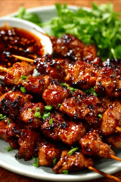 Barbecued Pork Skewers