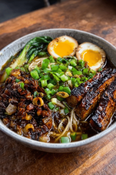 Black Garlic & Miso Ramen Broth Bowls