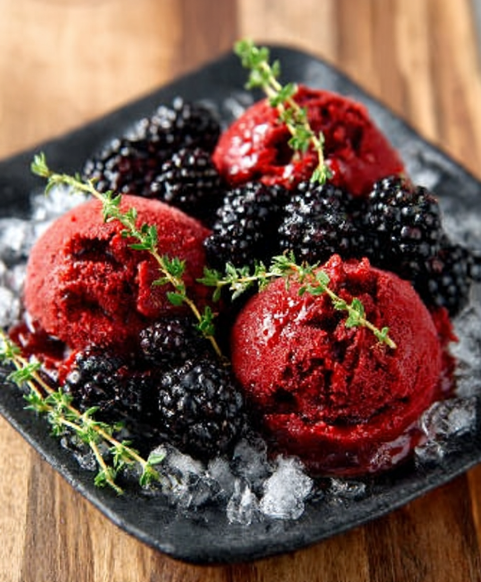 Blackberry Thyme Sorbet