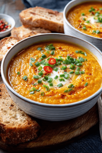 Cardamom-Spiced Carrot & Lentil Soup