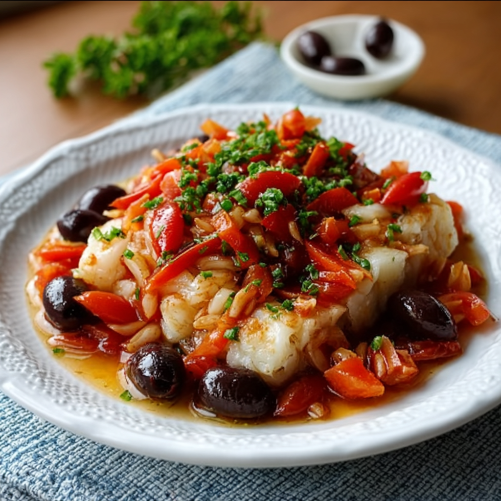 Catalan-Style Salted Cod Salad with Tomato and Olives (Esqueixada)