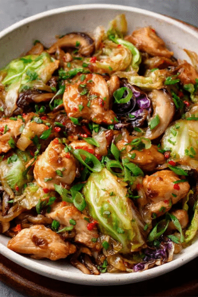 Chicken and Cabbage Stir‑Fry