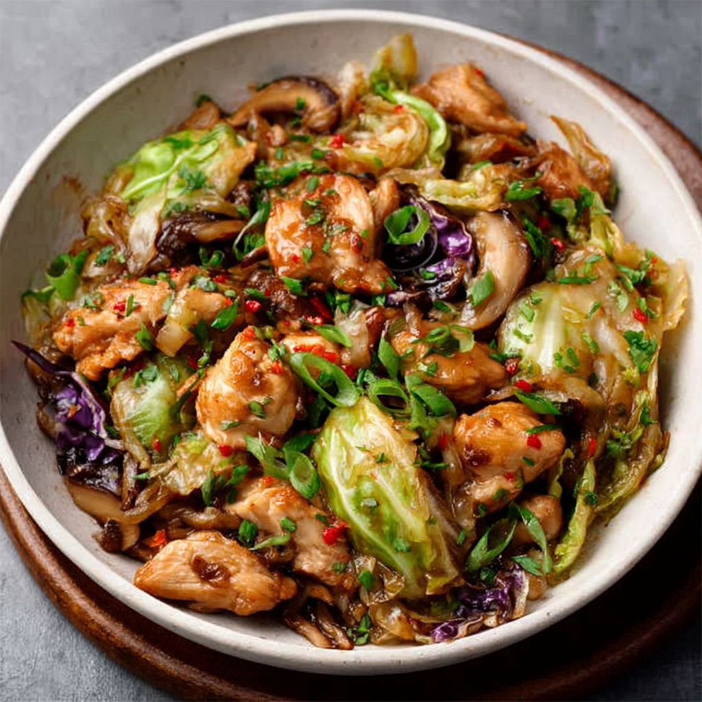 Chicken and Cabbage Stir‑Fry