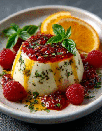 Citrus Basil Panna Cotta