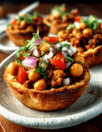 Coconut Curry Chickpea Stuffed Naan Cups