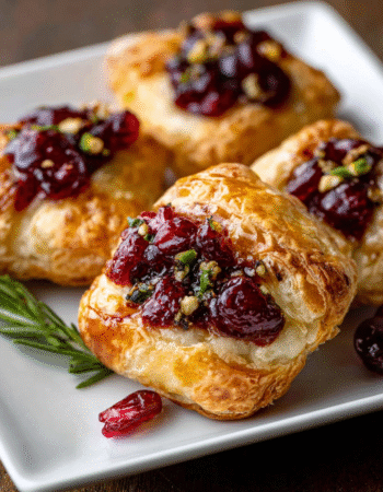 Cranberry Brie Puff Pastry Appetizers