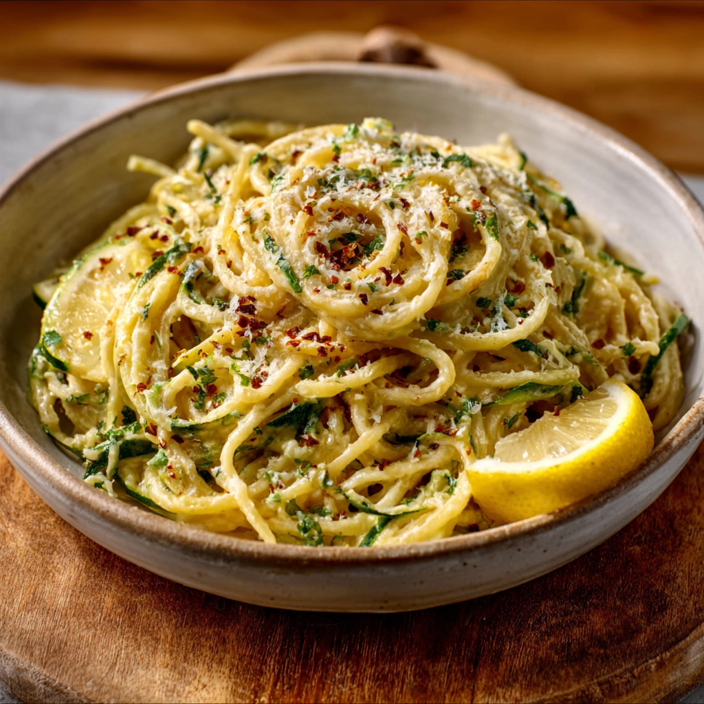 Crèmy Lemon Zucchini Pasta