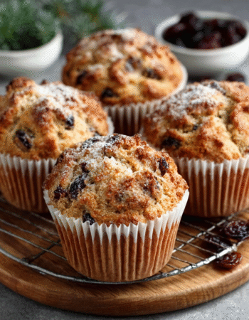 Easy Christmas Stollen Muffins