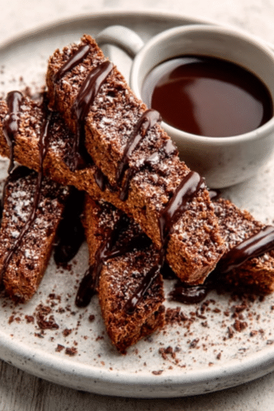 Espresso Cardamom Chocolate Biscotti