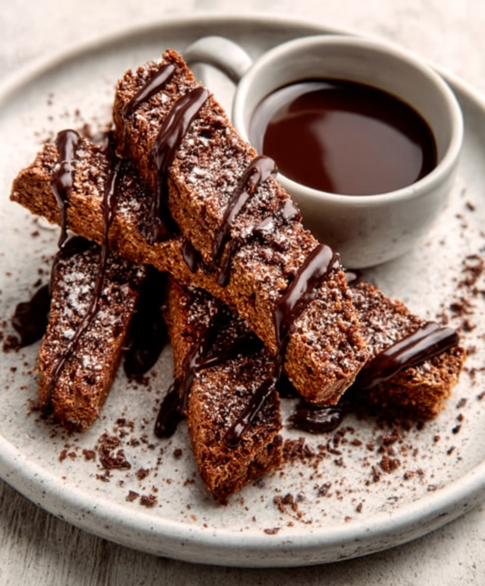 Espresso Cardamom Chocolate Biscotti