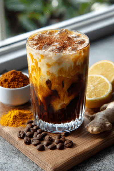 Ginger Turmeric Cold-Brew Latte