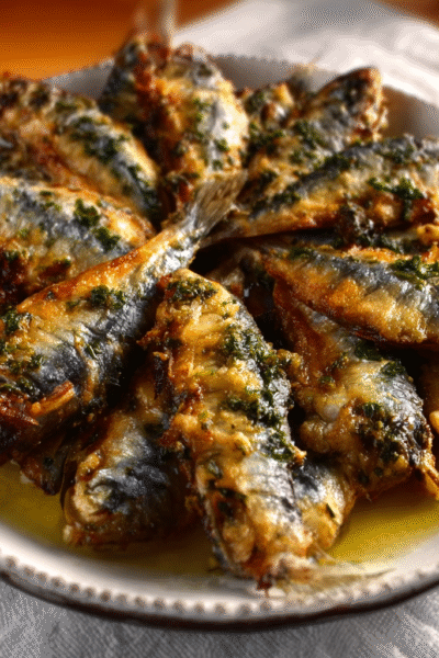 Grilled Chermoula Sardines with Fresh Herbs