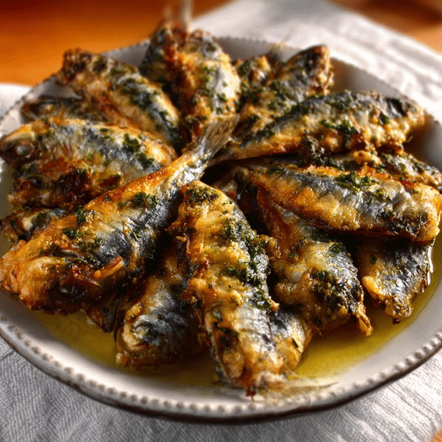 Grilled Chermoula Sardines with Fresh Herbs