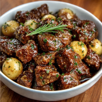 Current image: High Protein Slow Cooker Garlic Butter Beef Bites