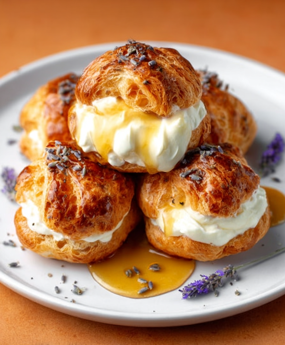 Honey Lavender Cream Puffs