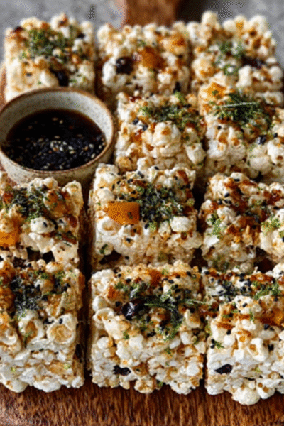 Japanese Furikake Popcorn Marshmallow Treats