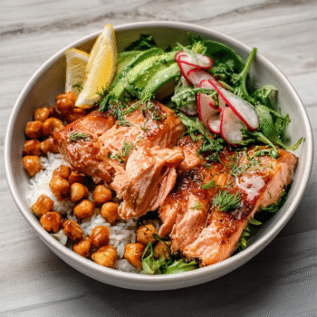 Lemony Salmon Rice