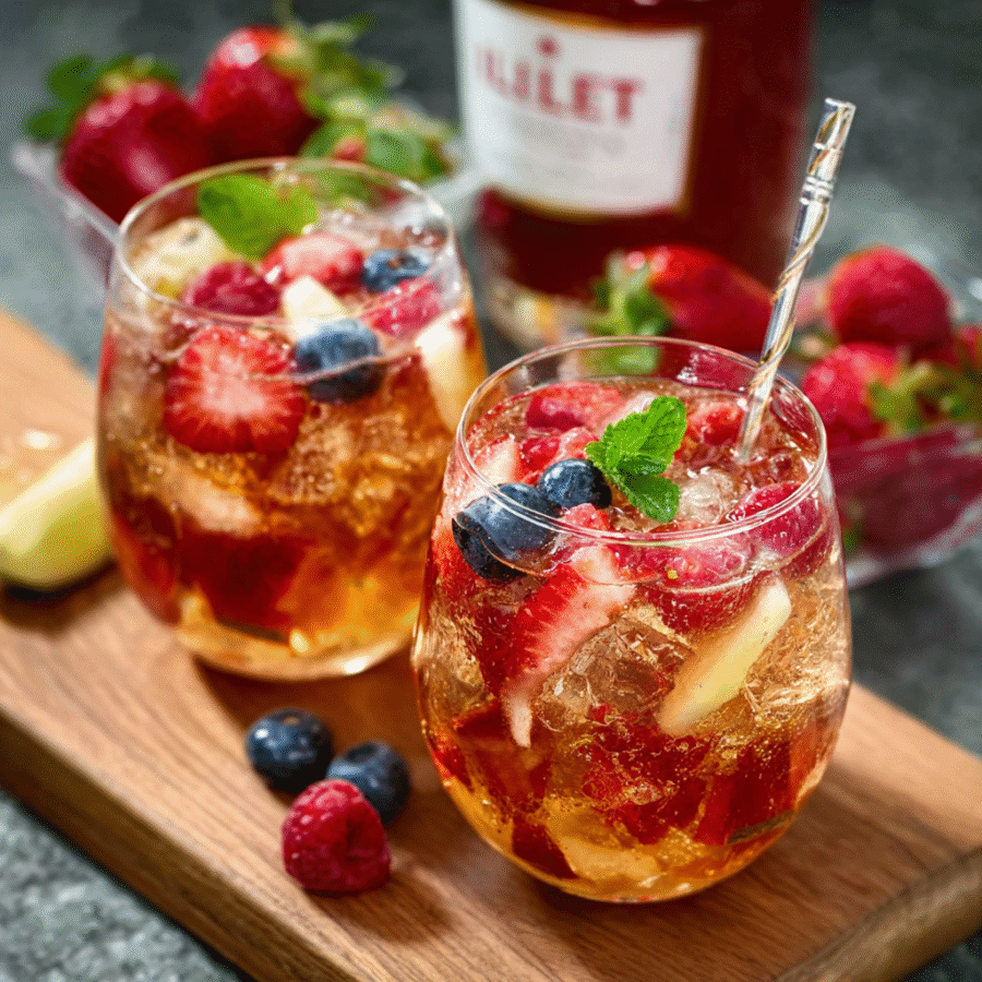 Lillet Tonic with Summer Fruits
