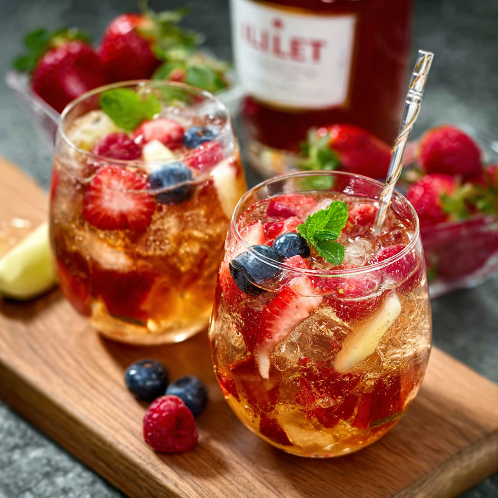 Lillet Tonic with Summer Fruits