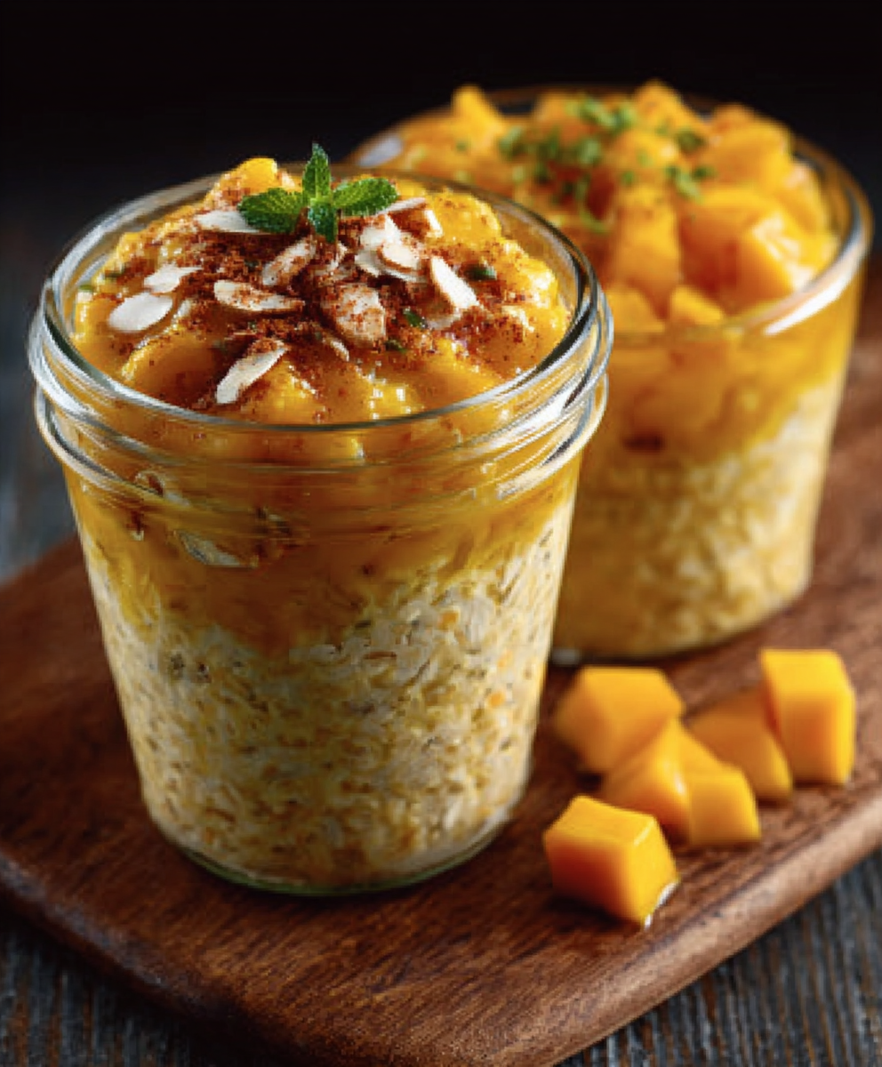Mango Lassi Overnight Oat Jars