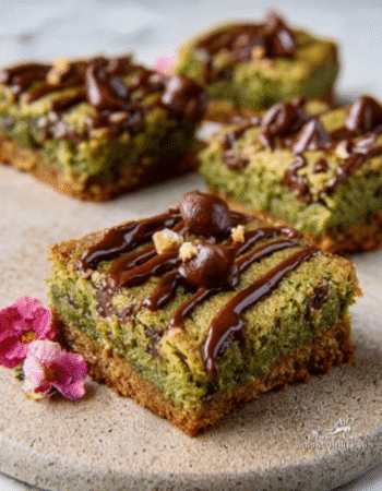 Matcha Peanut Butter Cookie Bars
