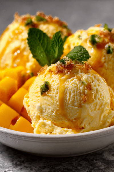 No‑Churn Mango Ice Cream