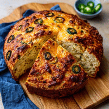 Current image: No‑Knead Cheddar‑Jalapeño Bread