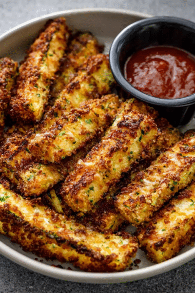 Parmesan‑Breadcrumb Zucchini Fries (Air-Fryer)