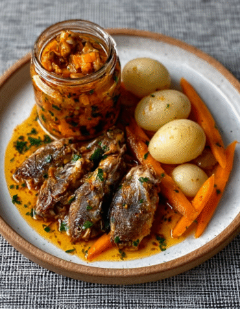 Pickled Mushrooms with Fresh Verdina Beans