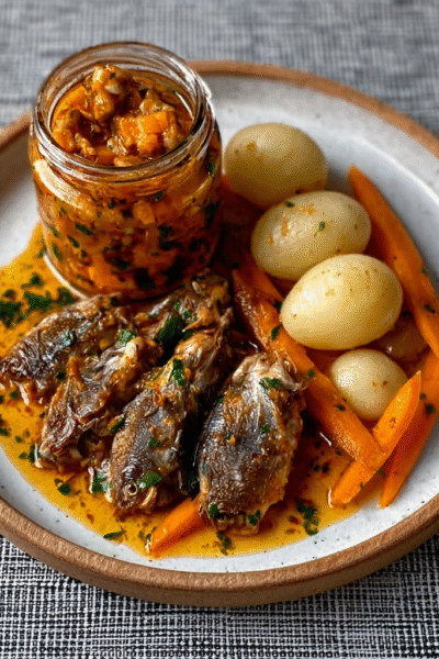 Pickled Mushrooms with Fresh Verdina Beans