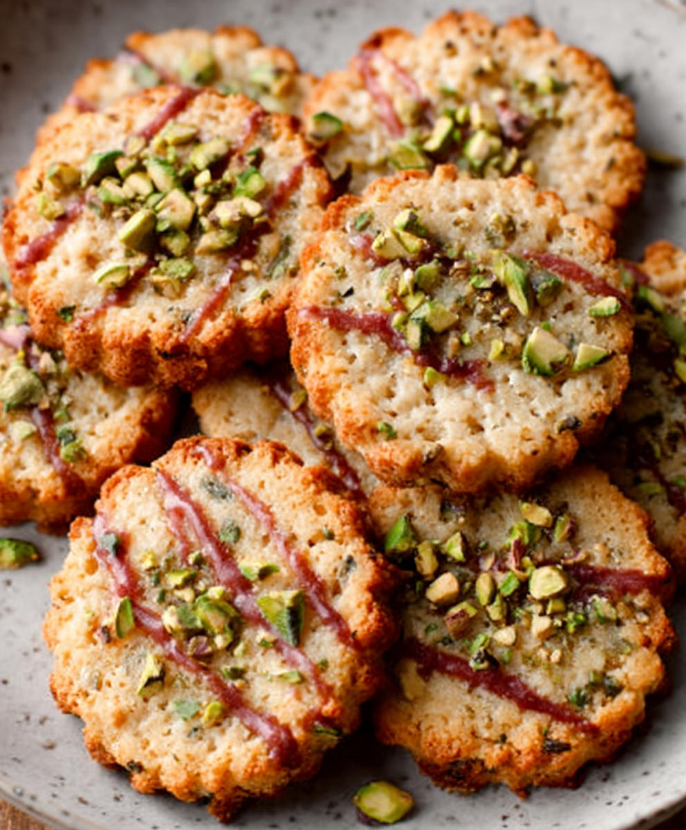 Pistachio Cardamom Shortbread