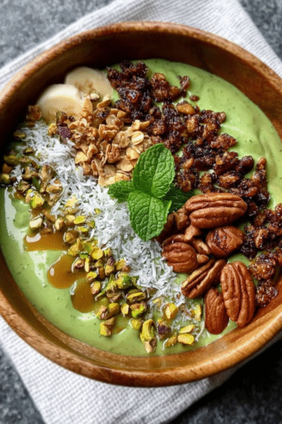 Pistachio Mint Smoothie Bowl