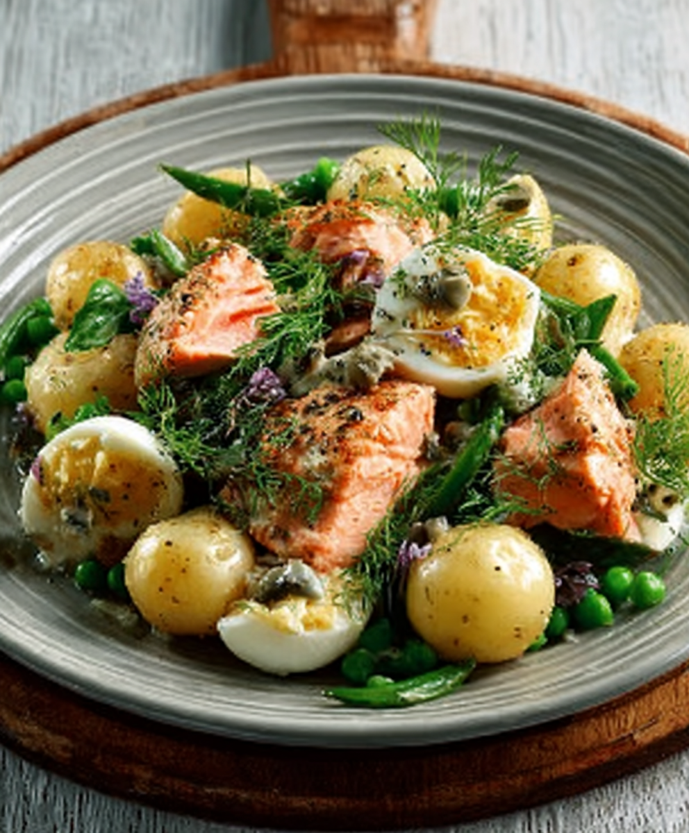 Poached Trout Potato Salad