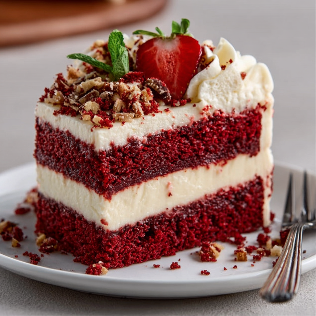 Red Velvet Strawberry Cheesecake