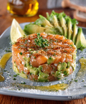 Salmon Tartare with Avocado and Lime
