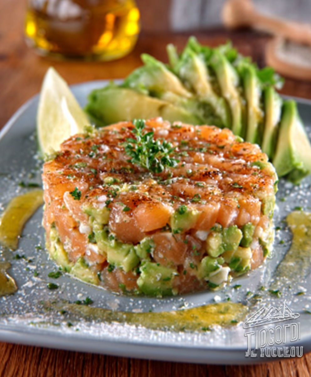 Salmon Tartare with Avocado and Lime