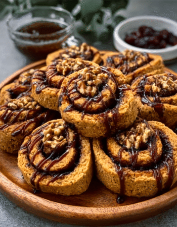 Salted Caramel Date & Walnut Spiral Rolls