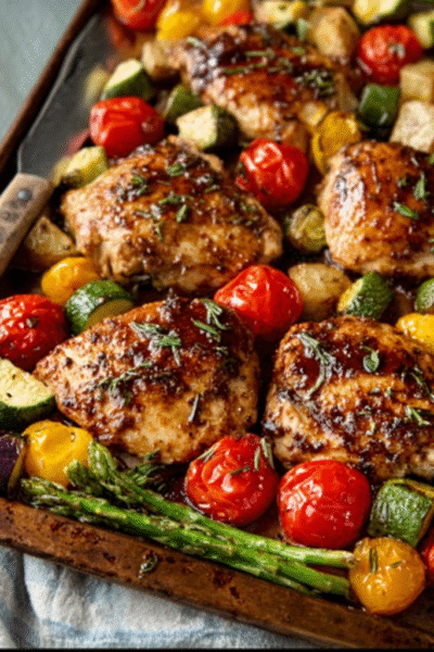 Sheet Pan Balsamic Chicken So Easy and Healthy!