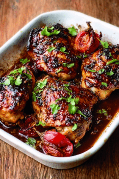 Spiced Plum Glazed Chicken