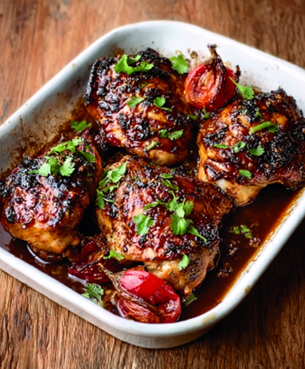 Spiced Plum Glazed Chicken