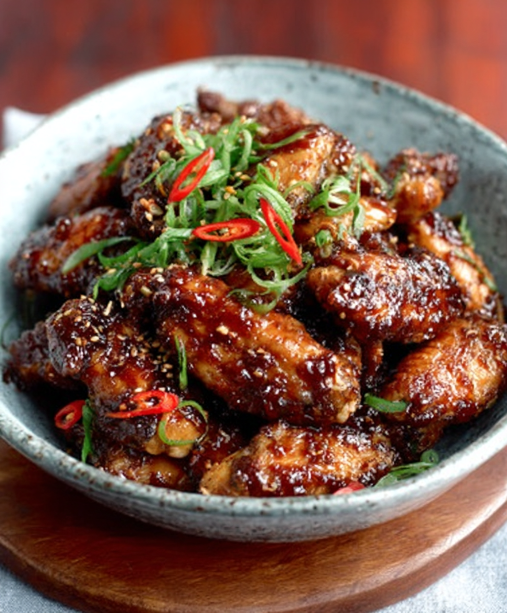 Sticky Chicken Wings with Plum Ketchup