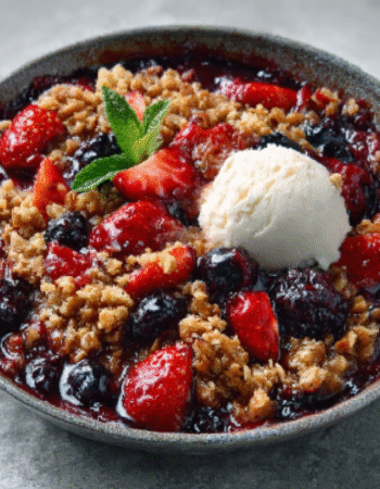 Stovetop Berry Crisp with Brown Sugar Streusel