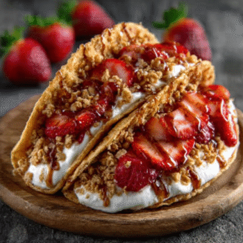 Strawberry Crunch Cheesecake Tacos