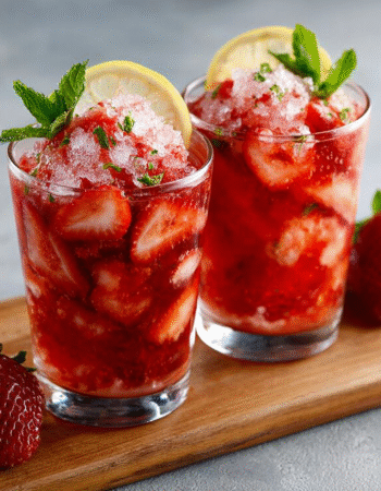 Strawberry Lemon Iced Tea with Homemade Soda